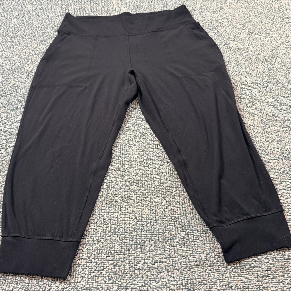 Lululemon Align Jogger Crop 23 Black Nulu Yoga Pants Size 14